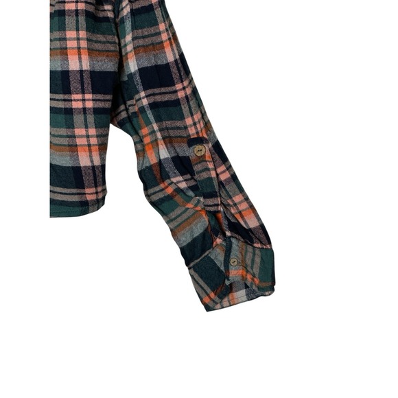 Intimately Free People Cropped Flannel Top Womens Small Long Sleeve Cozy Outdoor - Picture 9 of 9